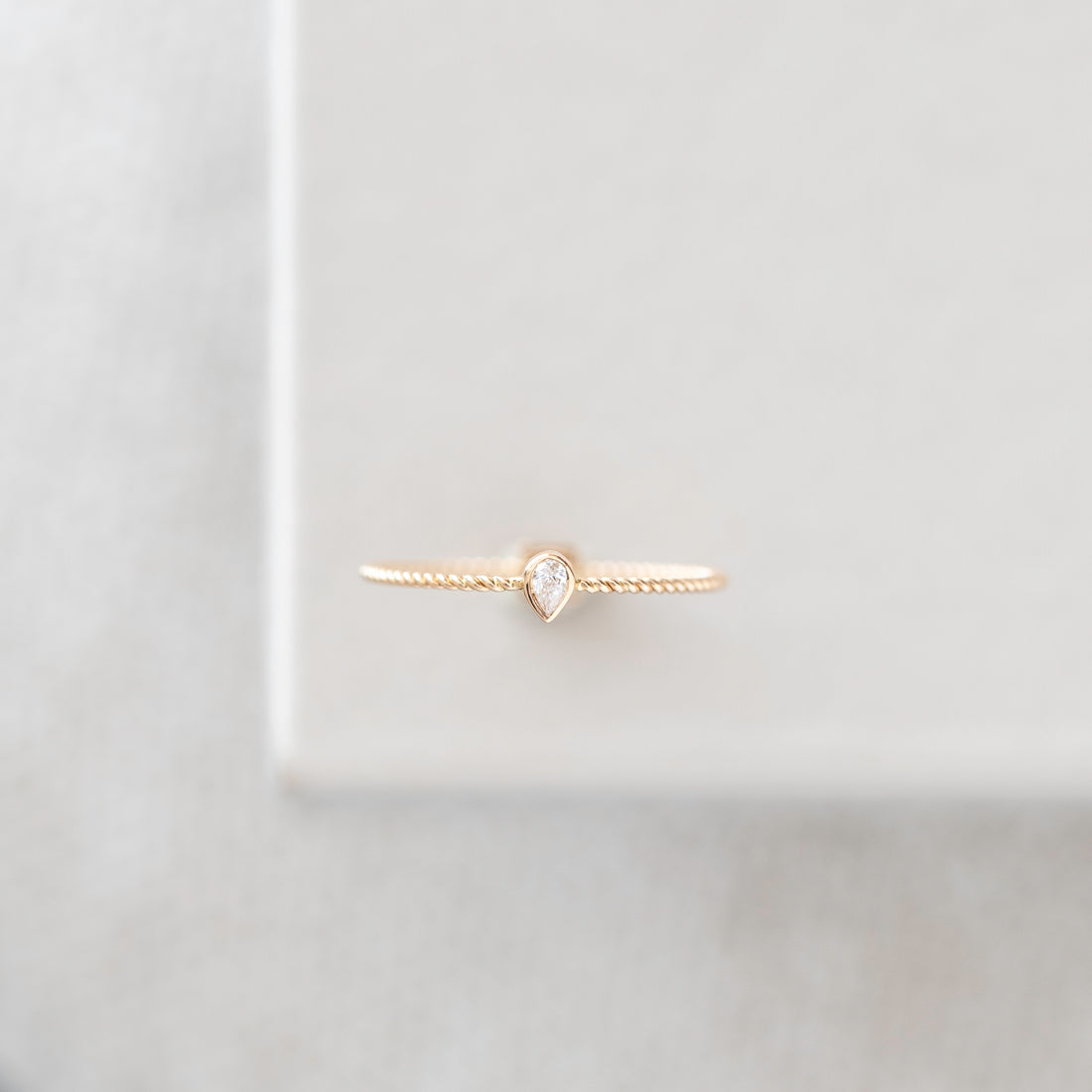 Entwined Pear Fine Ring